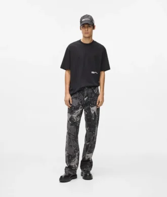 Afslappede jeans med malingseffekt