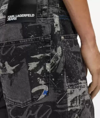 Afslappede jeans med malingseffekt
