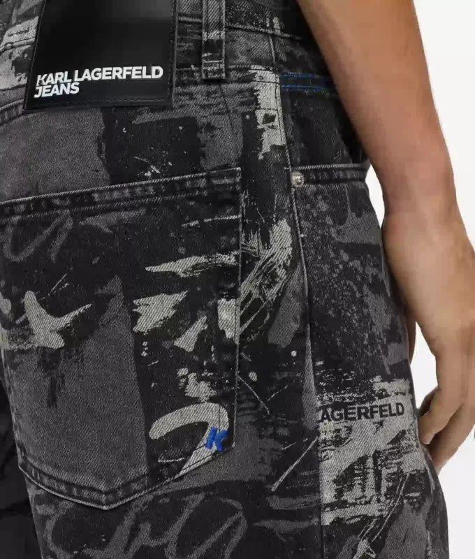 Afslappede jeans med malingseffekt