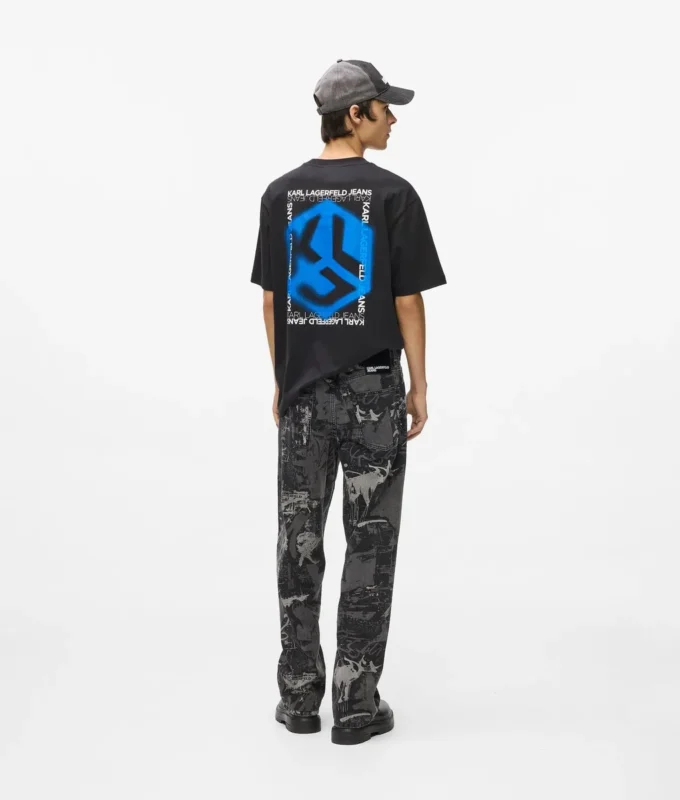 Afslappede jeans med malingseffekt