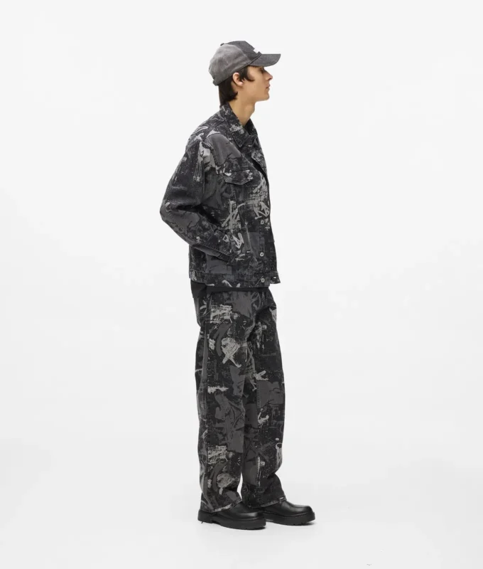 Afslappede jeans med malingseffekt