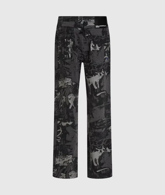 Afslappede jeans med malingseffekt