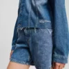 AFSLAPPET DENIMJAKKE MED FRANCHER