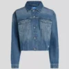 AFSLAPPET DENIMJAKKE MED FRANCHER