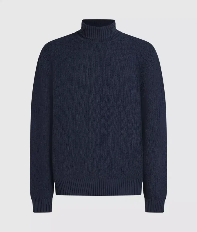 Afslappet rullekravesweater