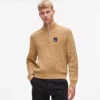 Afslappet sweater med halv lynlås