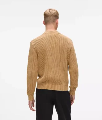 Afslappet sweater med halv lynlås