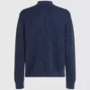 Afslappet sweater med halv lynlås