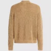 Afslappet sweater med halv lynlås