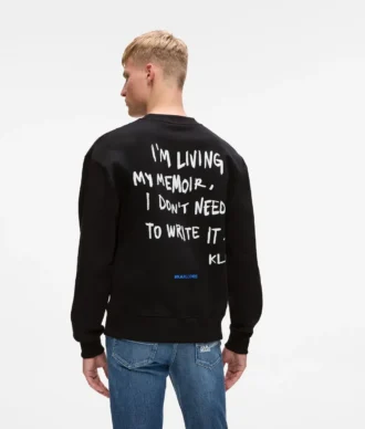 Afslappet sweatshirt med Karl-citat