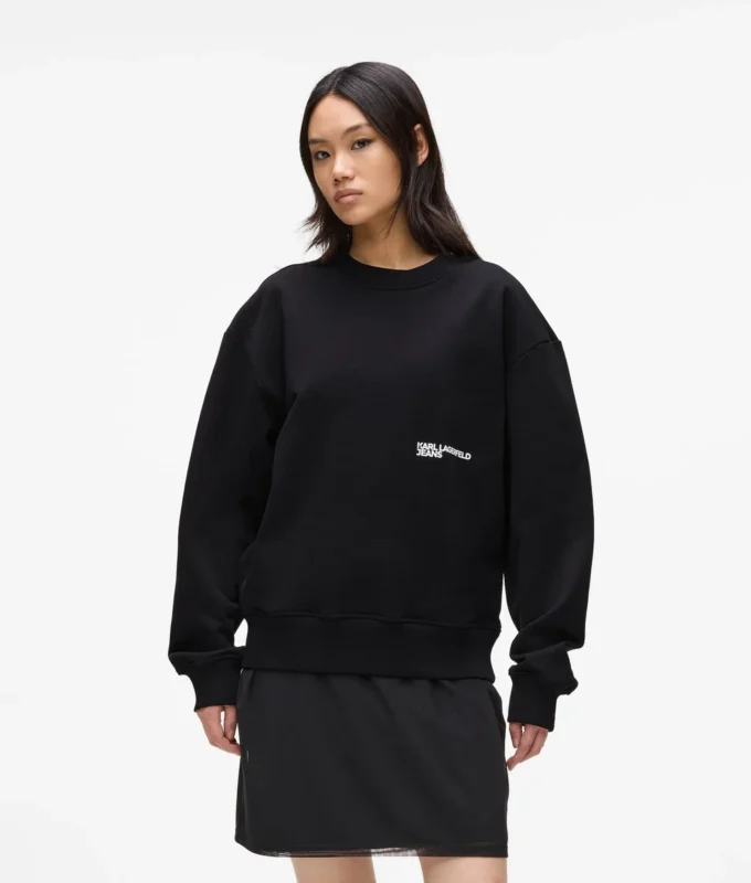 Afslappet sweatshirt med Karl-citat