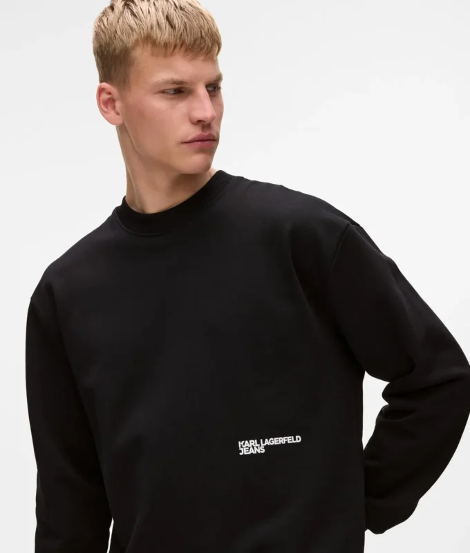 Afslappet sweatshirt med Karl-citat