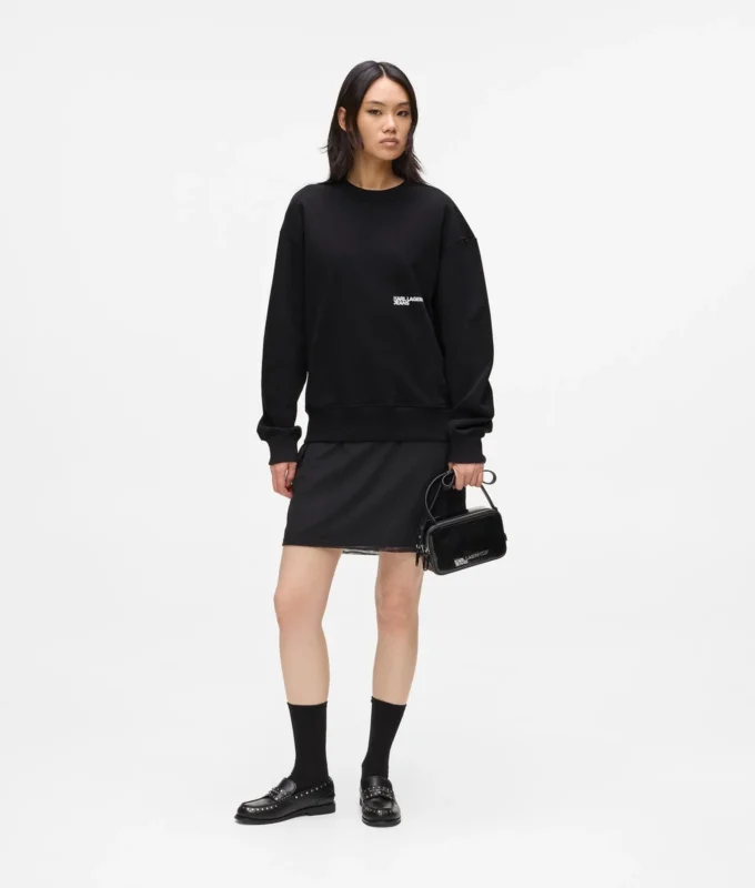 Afslappet sweatshirt med Karl-citat