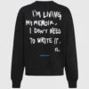 Afslappet sweatshirt med Karl-citat