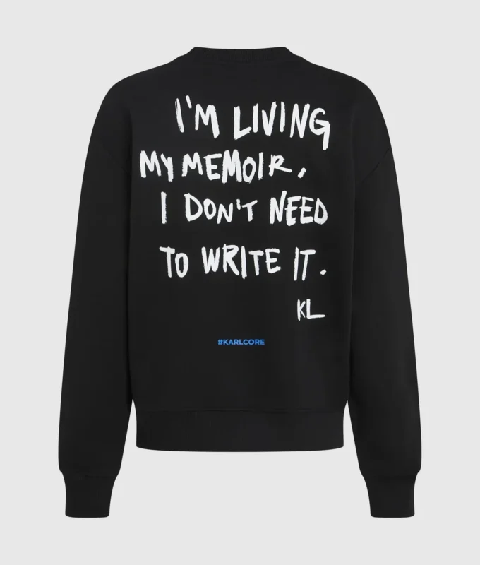 Afslappet sweatshirt med Karl-citat