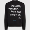 Afslappet sweatshirt med Karl-citat