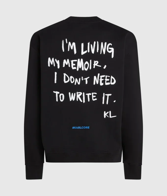 Afslappet sweatshirt med Karl-citat