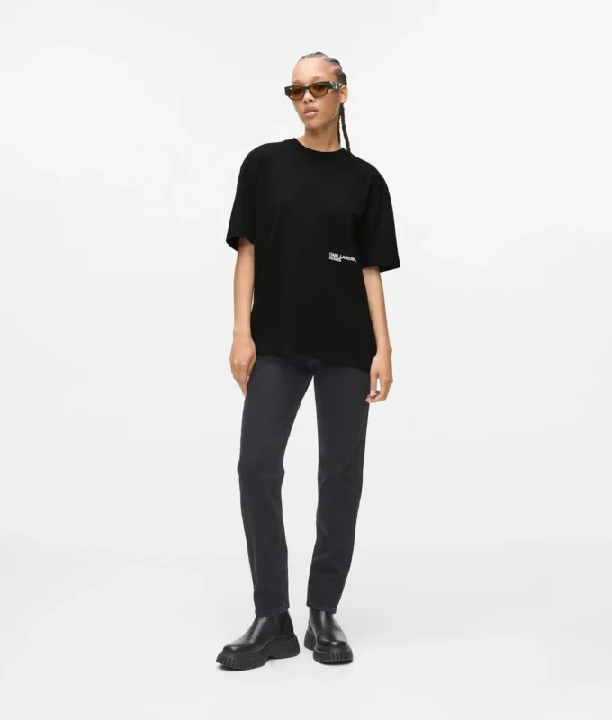 Afslappet T-shirt med Karl-print