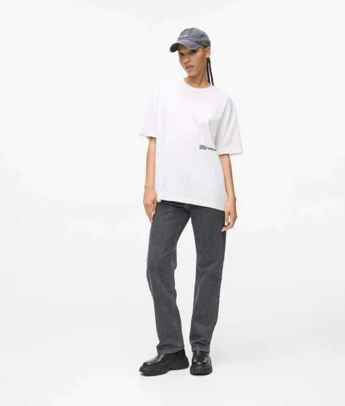 Afslappet T-shirt med Karl-print