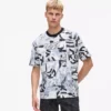 Afslappet T-shirt med monogram overalt