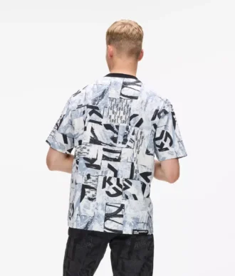 Afslappet T-shirt med monogram overalt