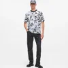 Afslappet T-shirt med monogram overalt