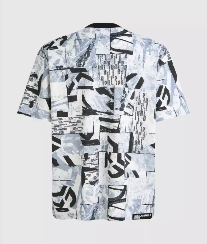 Afslappet T-shirt med monogram overalt