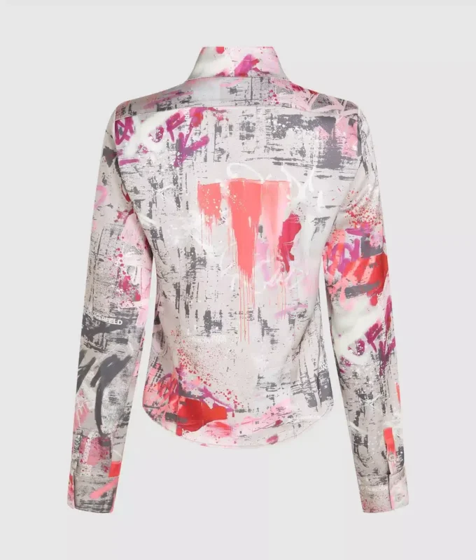 All-over malet skjorte