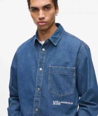 Almindelig denimskjorte