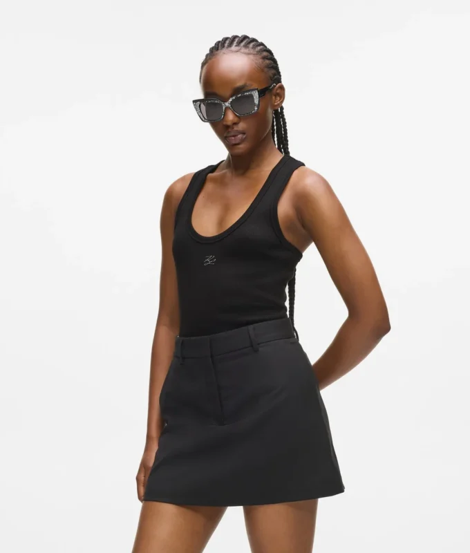 Autograph ribbet tanktop