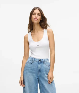 Autograph ribbet tanktop