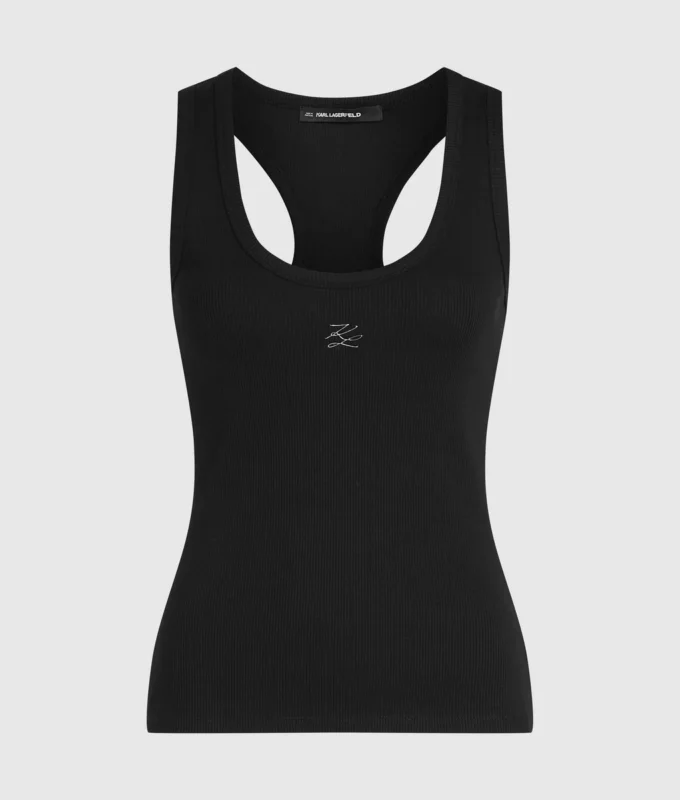 Autograph ribbet tanktop