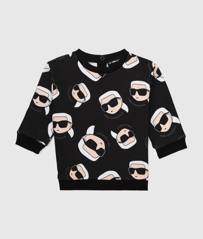 Baby Ikon sweatshirt med all-over-print