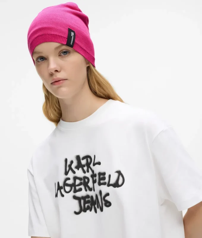 Beanie med logo-patch