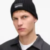 Beanie med logo-patch