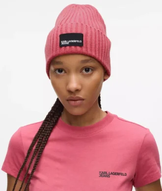 Beanie med logo-patch