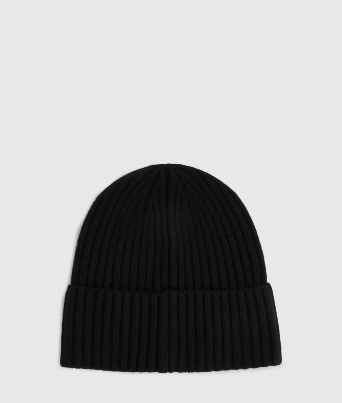 Beanie med logo-patch