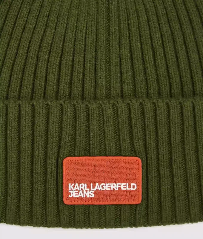 Beanie med logo-patch
