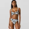 Bikini-top med fan-print