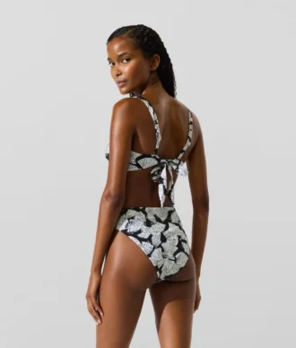 Bikini-top med fan-print