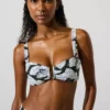 Bikini-top med fan-print