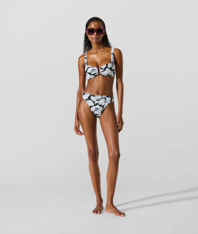 Bikini-top med fan-print