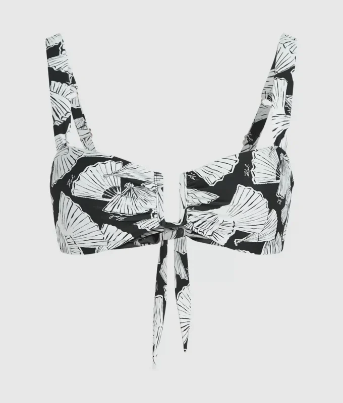 Bikini-top med fan-print