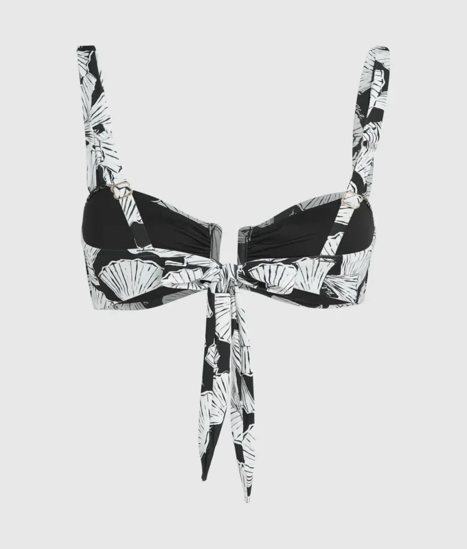 Bikini-top med fan-print