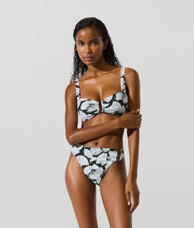 Bikinitrusser med fan-print