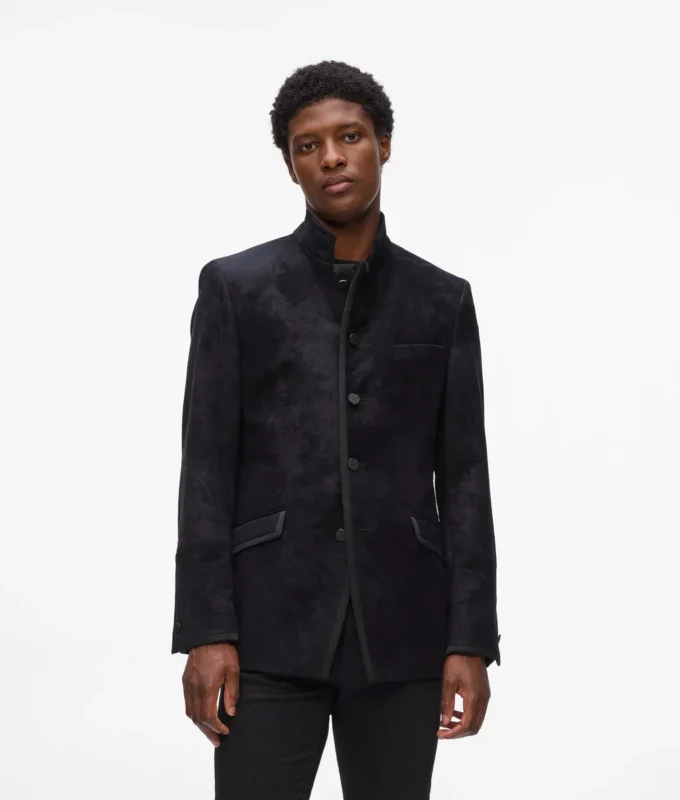 Blazer med høj krave