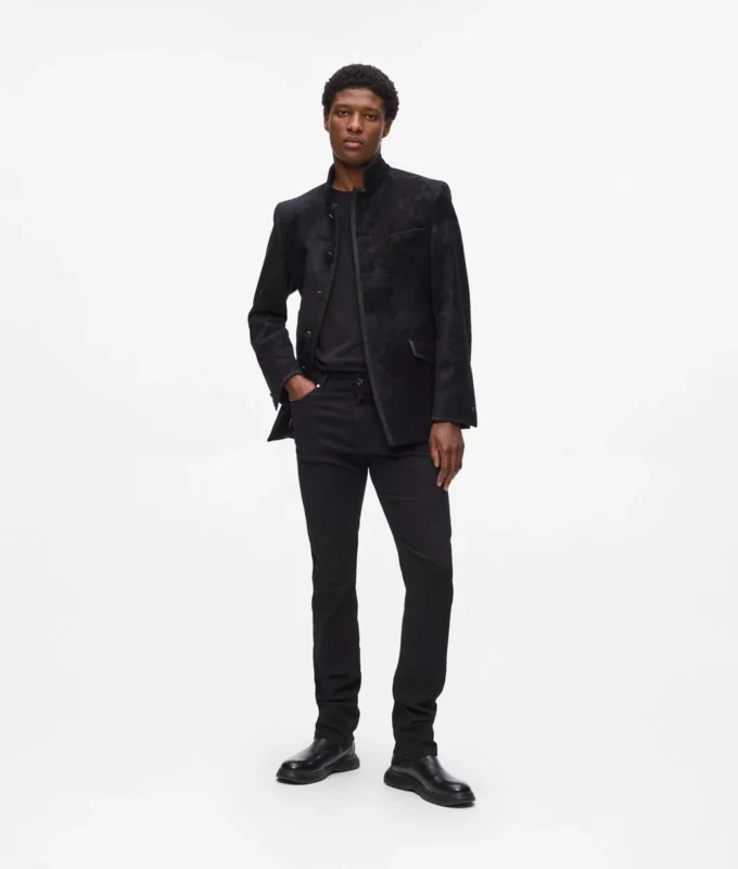 Blazer med høj krave