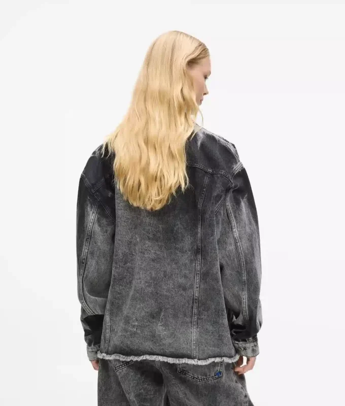 Bleget denimjakke