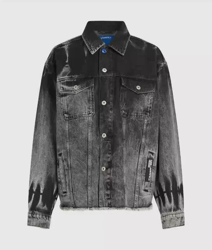 Bleget denimjakke