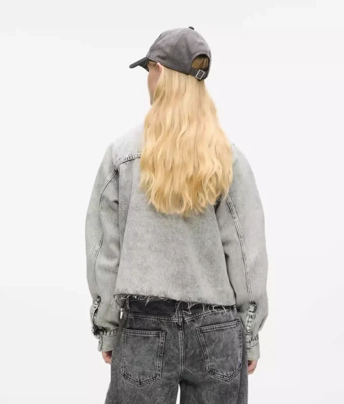 Bleget denimskjorte